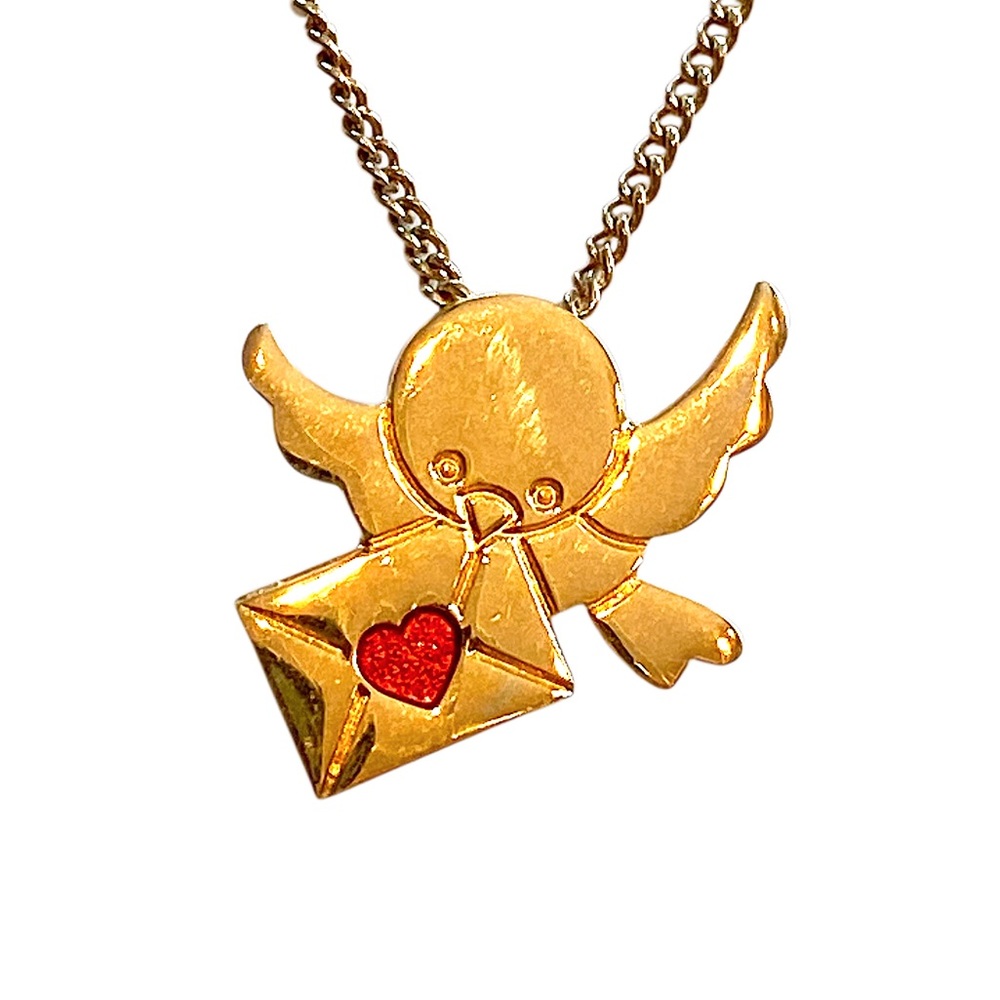 AVON Vintage LOVE DOVE Necklace Gold - Picture 1 of 3